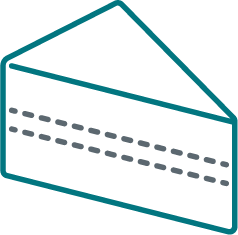 icon of slice of layered cake